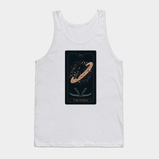 Cat Tarot Card | The World XXI Tank Top